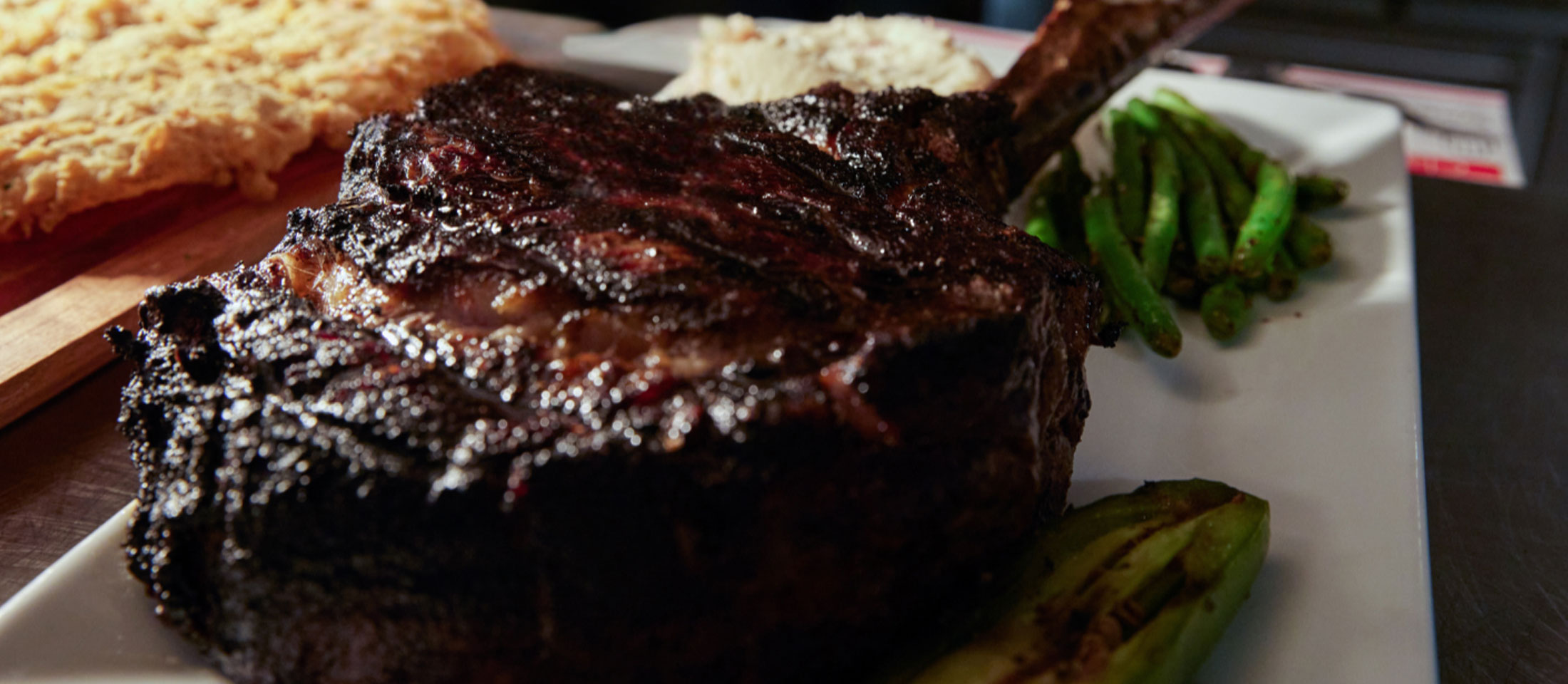 A steak dinner on a plate.